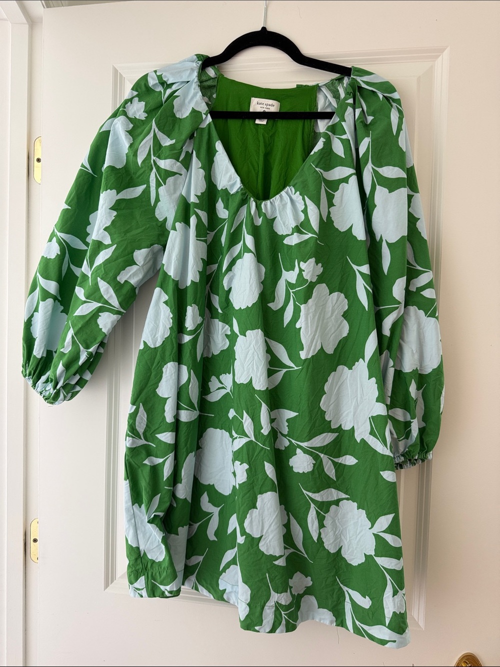 Kate Spade x Target Green and Light Blue Floral Dress